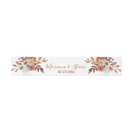 Herfst Floral Bouquet Belly Band Uitnodigingen Wikkel