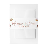 Herfst Floral Bouquet Belly Band Uitnodigingen Wikkel (Voorkant Voorbeeld)