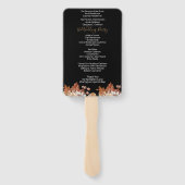 Herfst Floral Bouquet Black Wedding Handwaaier (Achterkant)