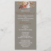 Herfst Floral Bouquet Gray Wedding Programme Programmakaart (Voorkant)