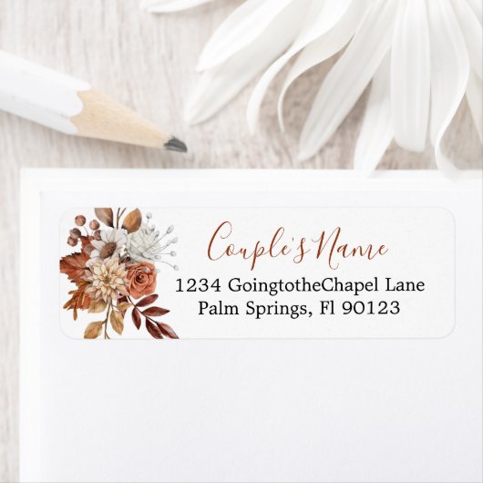 Herfst Floral Bouquet op Etiket (Insitu)