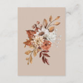 Herfst Floral Bouquet Taupe Enclosure RSVP Card (Achterkant)
