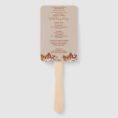 Herfst Floral Bouquet Taupe Wedding Hand Fan Handwaaier (Achterkant)