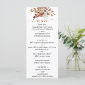 Herfst Floral Bouquet Wedding Menu (Staand voorkant)