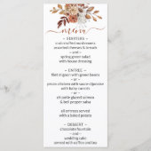Herfst Floral Bouquet Wedding Menu (Voorkant)