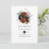  Herfst Floral Bouquet Wedding Save the Date (Staand voorkant)