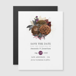  Herfst Floral Bouquet Wedding Save the Date Magnetische Uitnodiging