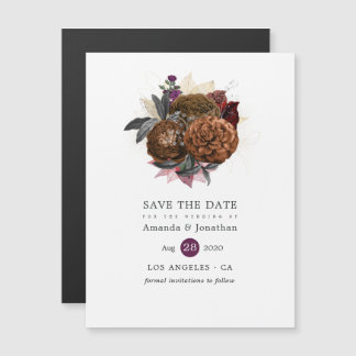  Herfst Floral Bouquet Wedding Save the Date Magnetische Uitnodiging