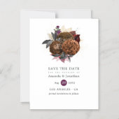  Herfst Floral Bouquet Wedding Save the Date Magnetische Uitnodiging (Voorkant)