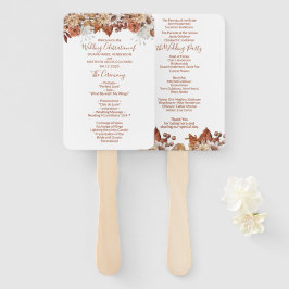 Herfst Floral Bouquet White Wedding Hand Fan Handwaaier