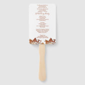 Herfst Floral Bouquet White Wedding Hand Fan Handwaaier (Achterkant)