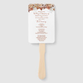 Herfst Floral Bouquet White Wedding Hand Fan Handwaaier (Voorkant)