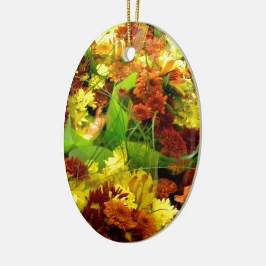 Herfst Floral Bouquets Keramisch Ornament (Links)