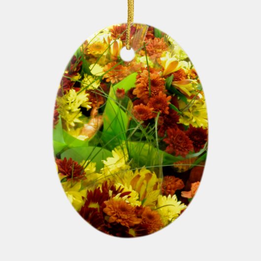 Herfst Floral Bouquets Keramisch Ornament (Voorkant)
