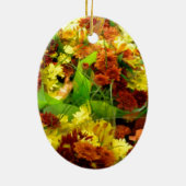 Herfst Floral Bouquets Keramisch Ornament (Achterkant)