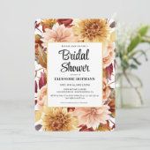 Herfst Floral Bridal Shower Kaart (Staand voorkant)