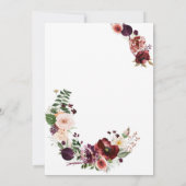 Herfst Floral Bridal Shower Kaart (Achterkant)