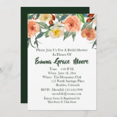 Herfst Floral Bridal Shower Kaart (Voorkant / Achterkant)