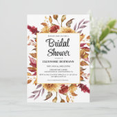 Herfst Floral Bridal Shower Kaart (Staand voorkant)