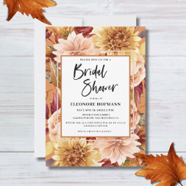 Herfst Floral Bridal Shower Kaart