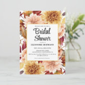 Herfst Floral Bridal Shower Kaart (Staand voorkant)