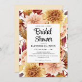 Herfst Floral Bridal Shower Kaart (Voorkant / Achterkant)