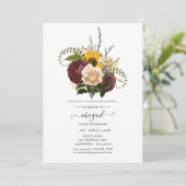 Herfst Floral Bridesmaids Luncheon Kaart (Staand voorkant)