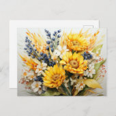 Herfst Floral Briefkaart (Voorkant / Achterkant)