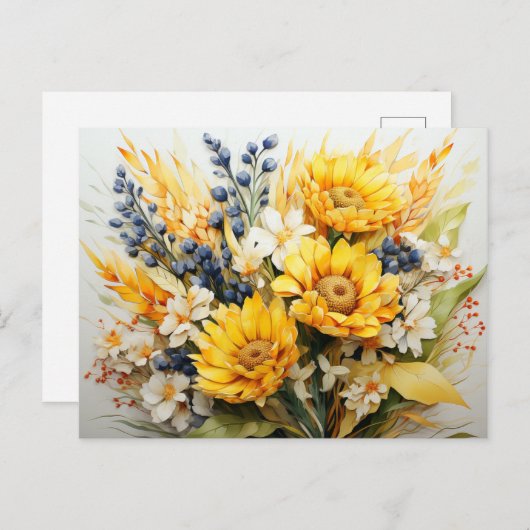 Herfst Floral Briefkaart (Voorkant / Achterkant)