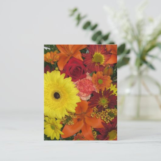 Herfst Floral Briefkaart (Staand voorkant)
