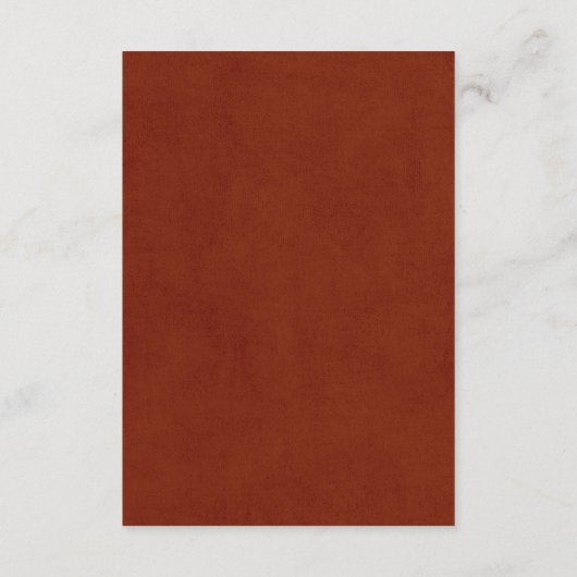 Herfst Floral bruiloft details Informatiekaartje (Achterkant)