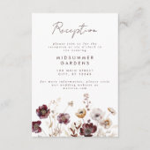 Herfst Floral bruiloft receptie Informatiekaartje (Voorkant)