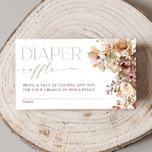 Herfst floral bruin beige boho luier raffle