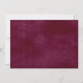 Herfst floral burgundy blush rustige baptisme foto kaart (Achterkant)