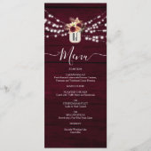 Herfst Floral Burgundy Menu (Voorkant)