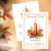 Herfst Floral | Candle Floral Bereavement Dank u Bedankkaart