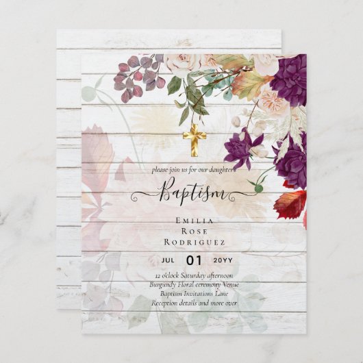 HERFST Floral Christening Inv. (Voorkant / Achterkant)