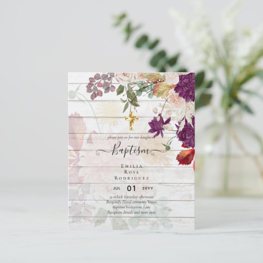 HERFST Floral Christening Inv. (Staand voorkant)