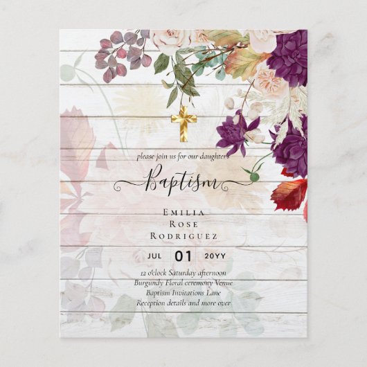 HERFST Floral Christening Inv. (Voorkant)