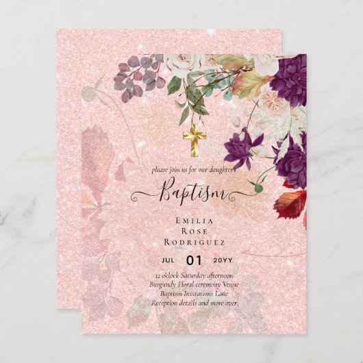 HERFST Floral Christening Inv. (Voorkant / Achterkant)