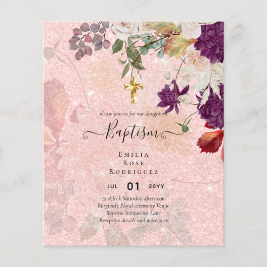 HERFST Floral Christening Inv. (Voorkant)