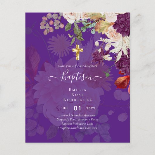 HERFST Floral Christening Inv. Flyer (Voorkant)