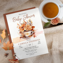 Herfst Floral Cottage Core Teacup Baby shower
