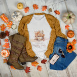 Herfst Floral Cottage Core Teacup Verjaardagsfeest Tri-Blend Shirt<br><div class="desc">Dompel jezelf onder in de gezellige elegantie van het najaar met ons "Herfst Floral Cottage Core Teacup Birthday Tea Party" design collectie. Deze charmante illustratie heeft een delicate witte theekopje versierd met een sierlijk bladpatroon, sierlijk rustend op een bijpassende schotel. Rondom dit middelpunt is een levendige herfst boeket, barst van...</div>