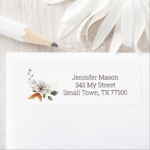 Herfst Floral Cottage Magnolia Thanksgiving Adres Etiket