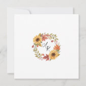 Herfst Floral Couples Shower Invitation Kaart (Achterkant)