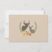 Herfst Floral Deer Wedding RSVP (Voorkant)