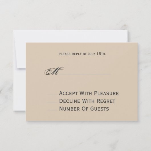 Herfst Floral Deer Wedding RSVP (Achterkant)