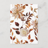 Herfst Floral Details Informatiekaartje (Achterkant)