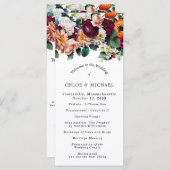 Herfst Floral DIY Wedding Programme Programmakaart (Voorkant / Achterkant)